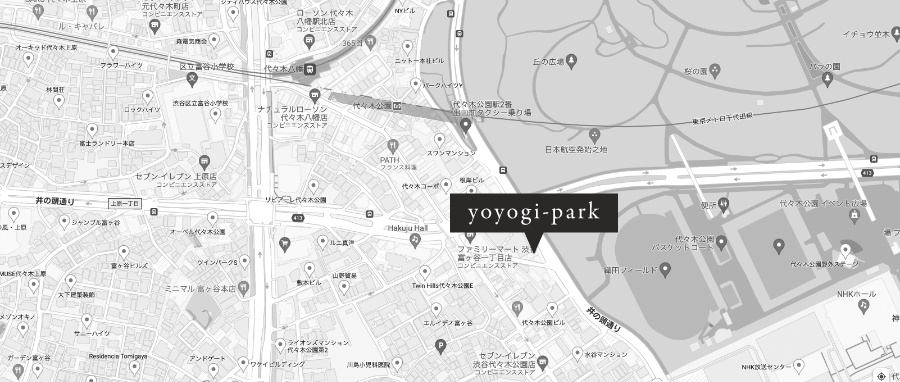 inTHE studio yoyogi-park（インザスタジオ代々木パーク）へのアクセスマップ