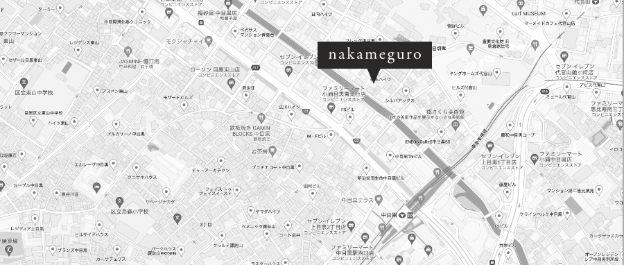 inTHE studio nakameguro(インザスタジオ中目黒)へのアクセスマップ
